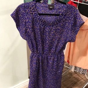 Purple and brown dress